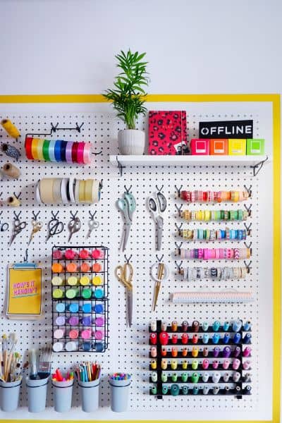 PEGBOARD IDEAS FOR SEWING ROOM
