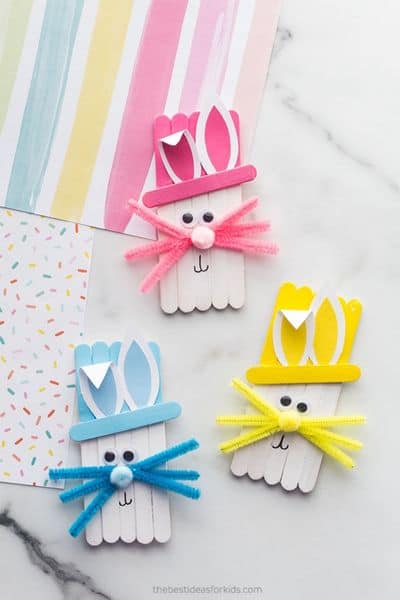 POPSICLE STICK BUNNIES