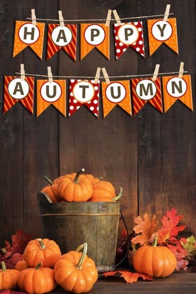 Make a fall-themed banner