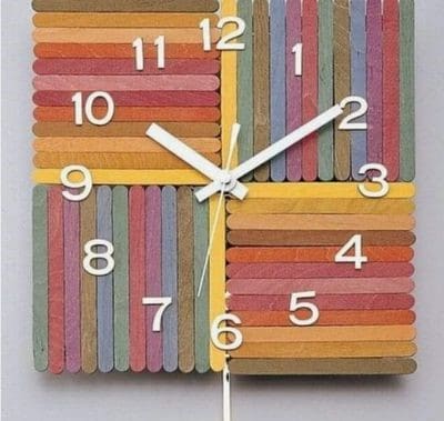 Popsicle Stick Clock