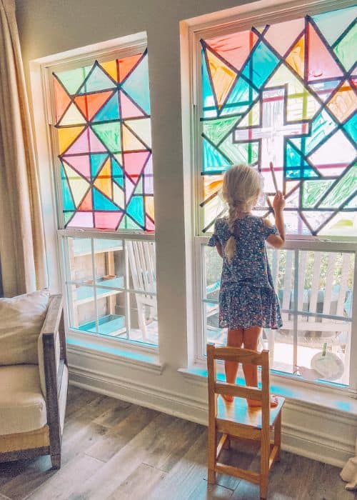 Faux Stained Glass Window Clings