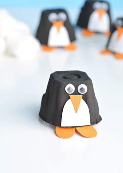 Egg Carton Penguins