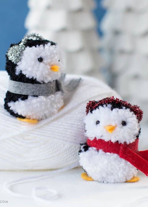 Yarn-Wrapped Penguins