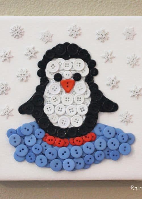 Button Penguin Craft