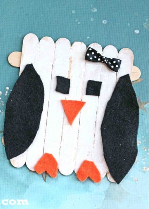 Penguin Craft Stick Puppets