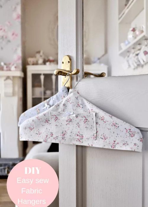 Fabric-covered hangers or clothespins
