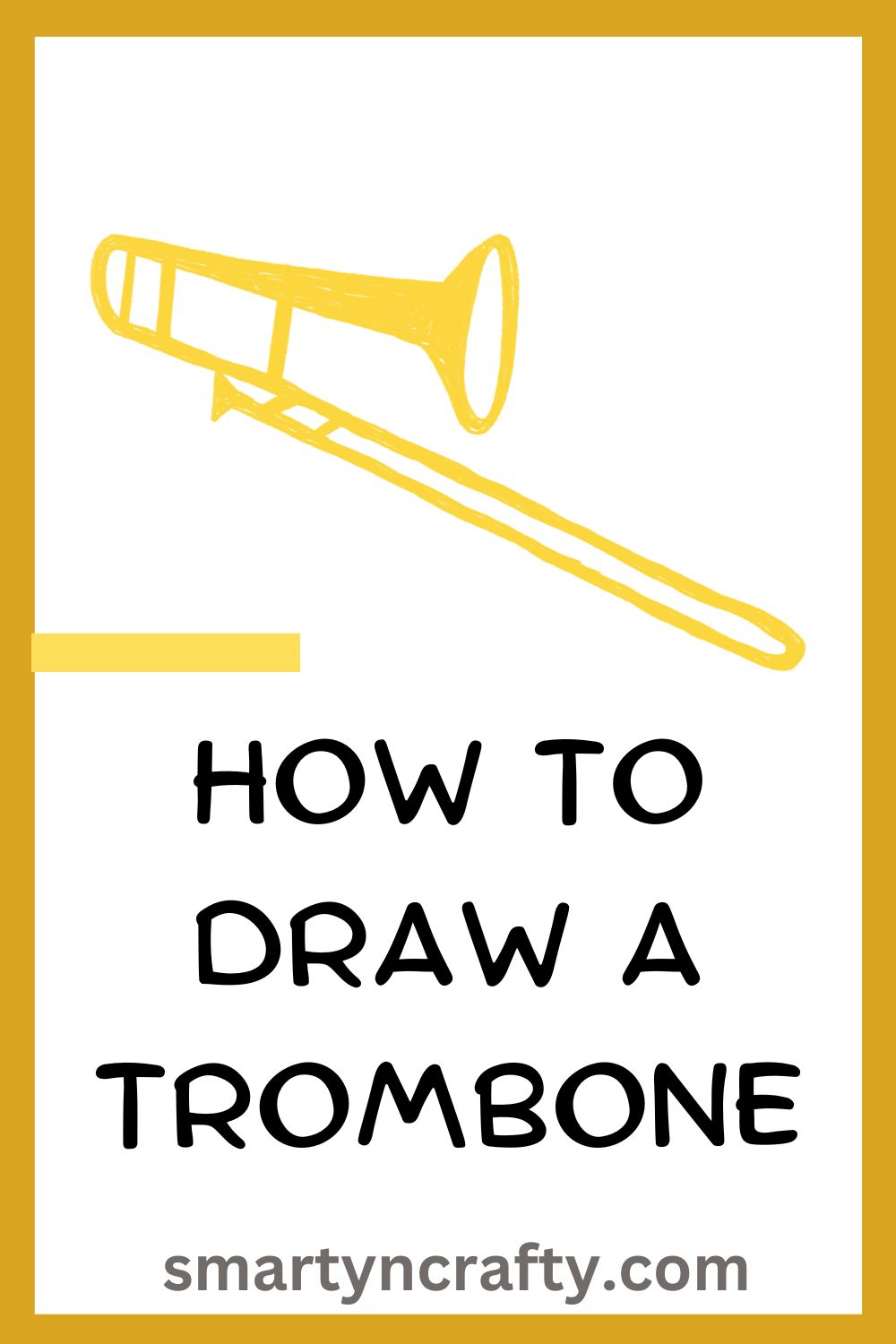 how to draw a trombone