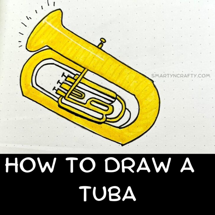 how to draw a tuba