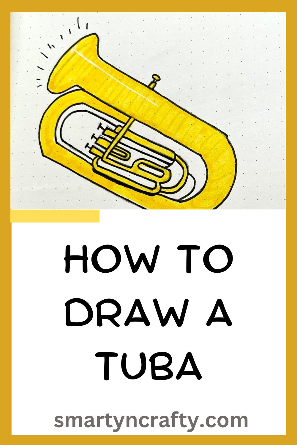 how to draw a tuba