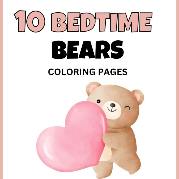 bedtime bear coloring pages